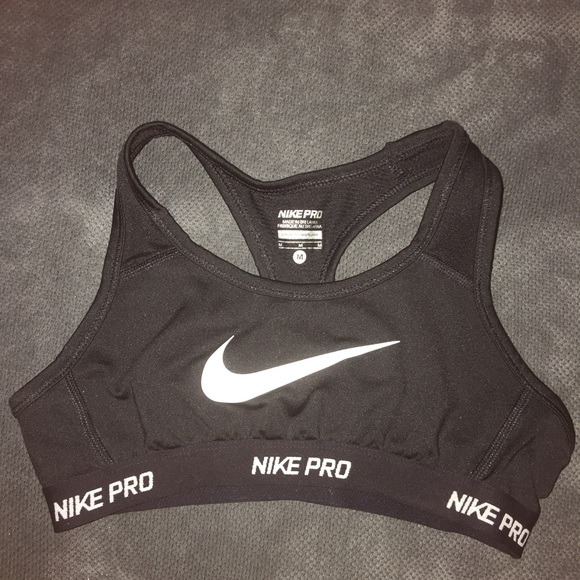 Nike Tops - nike sports bra black color